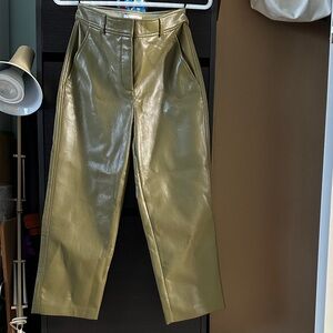 Babaton cropped command leather pants